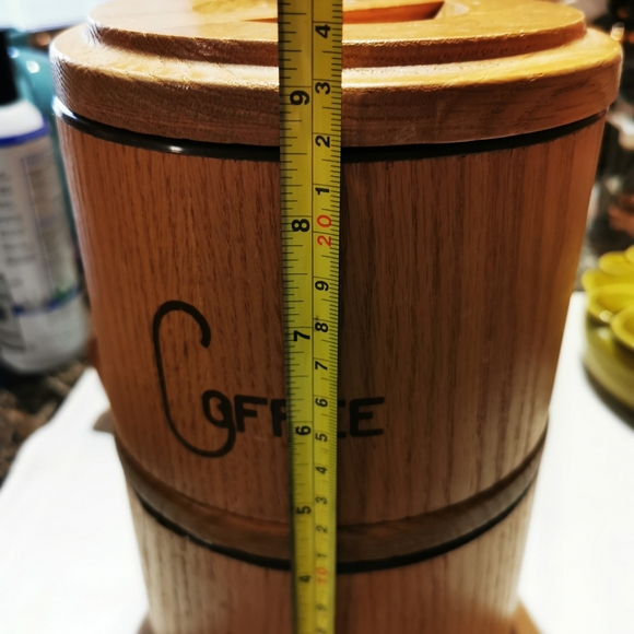 Vintage Wooden Stackable Coffee and Tea Canisters - Picture 14 of 14